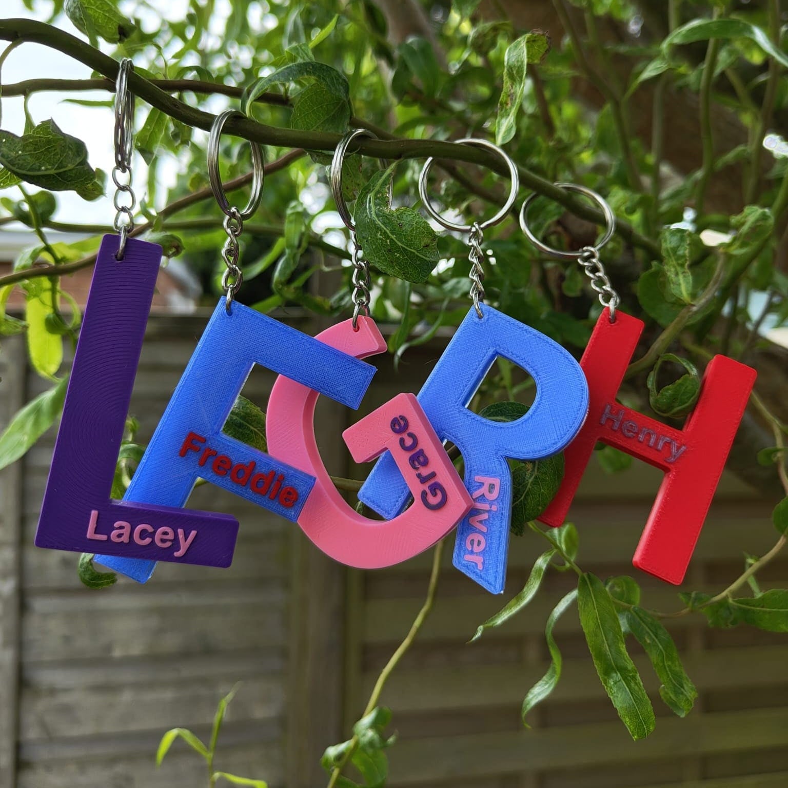 Personalized 3D Printed Name Keyring