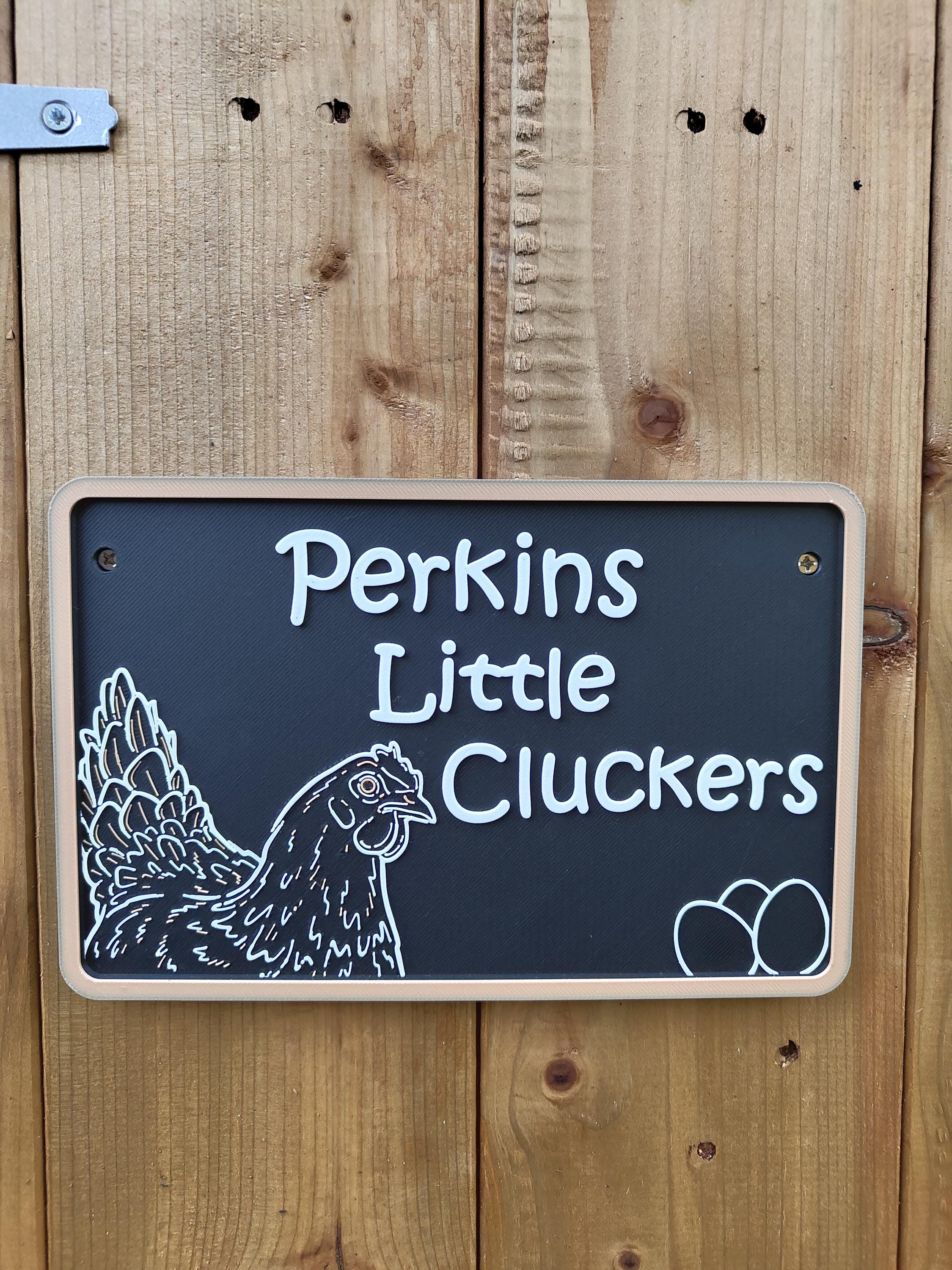 Personalised Chicken Coop Sign – Custom Nameplate for Your Flock