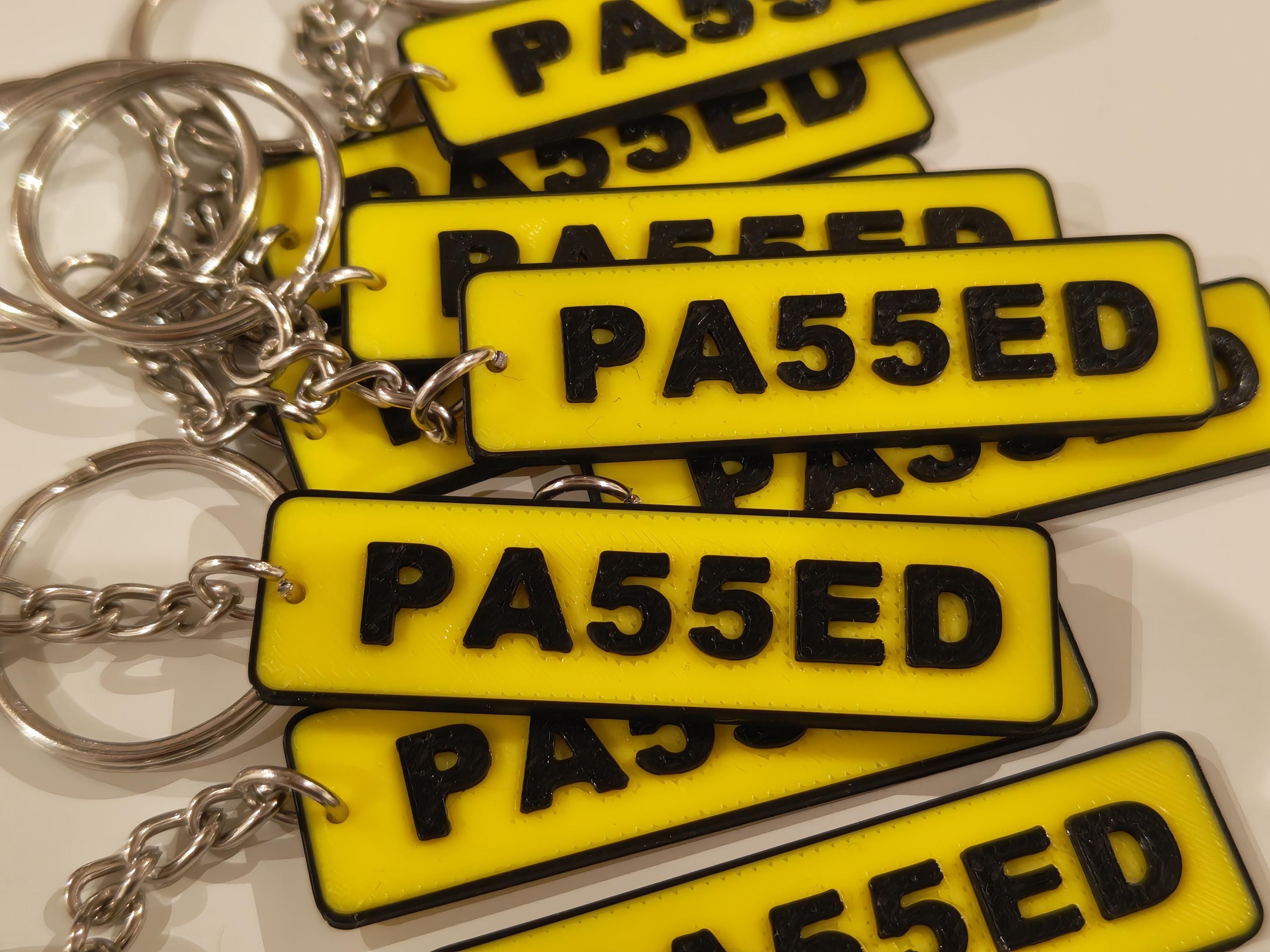 PA55ED - 3D Number Plate Keyring (GB)