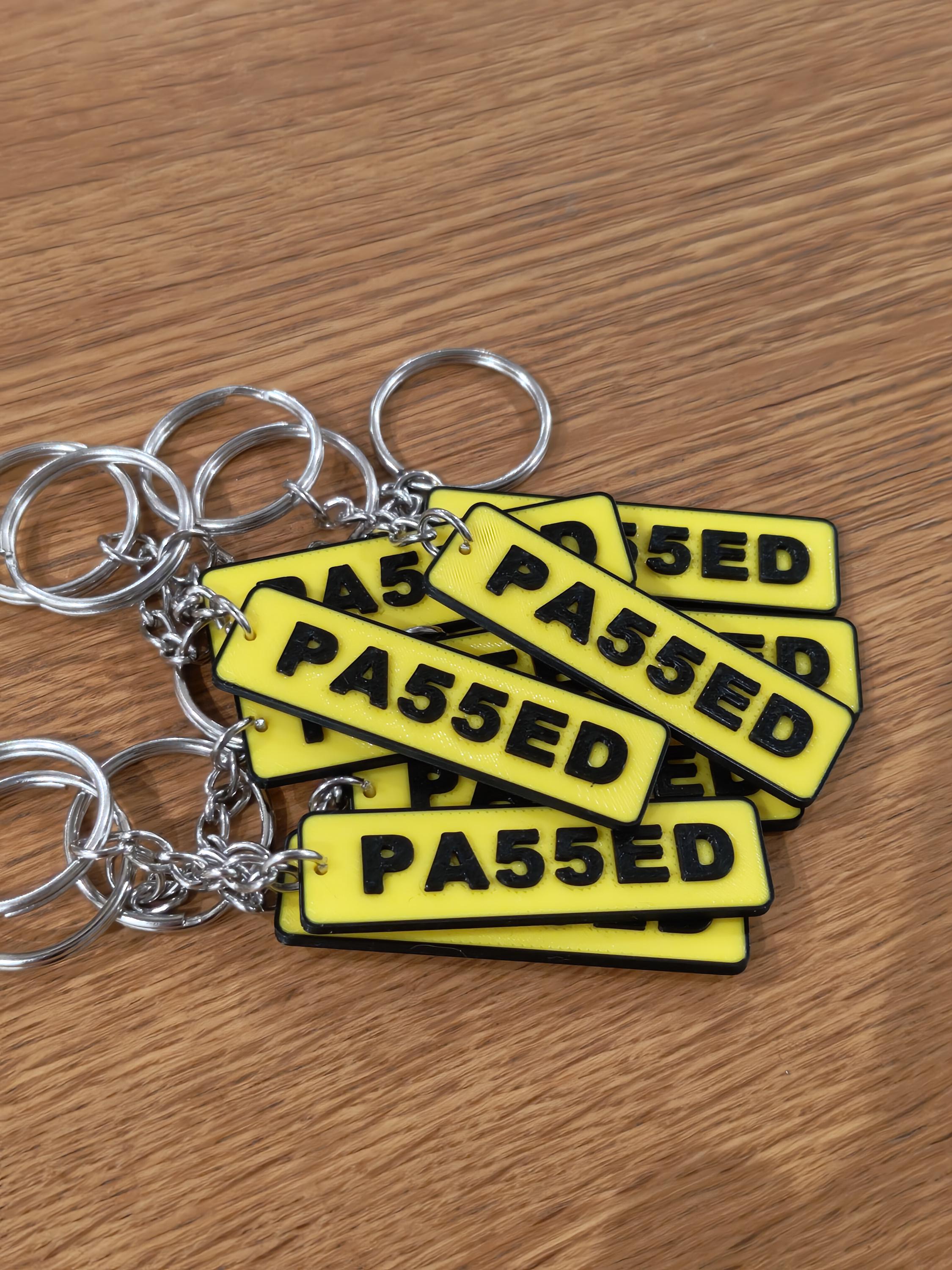 PA55ED - 3D Number Plate Keyring (GB)