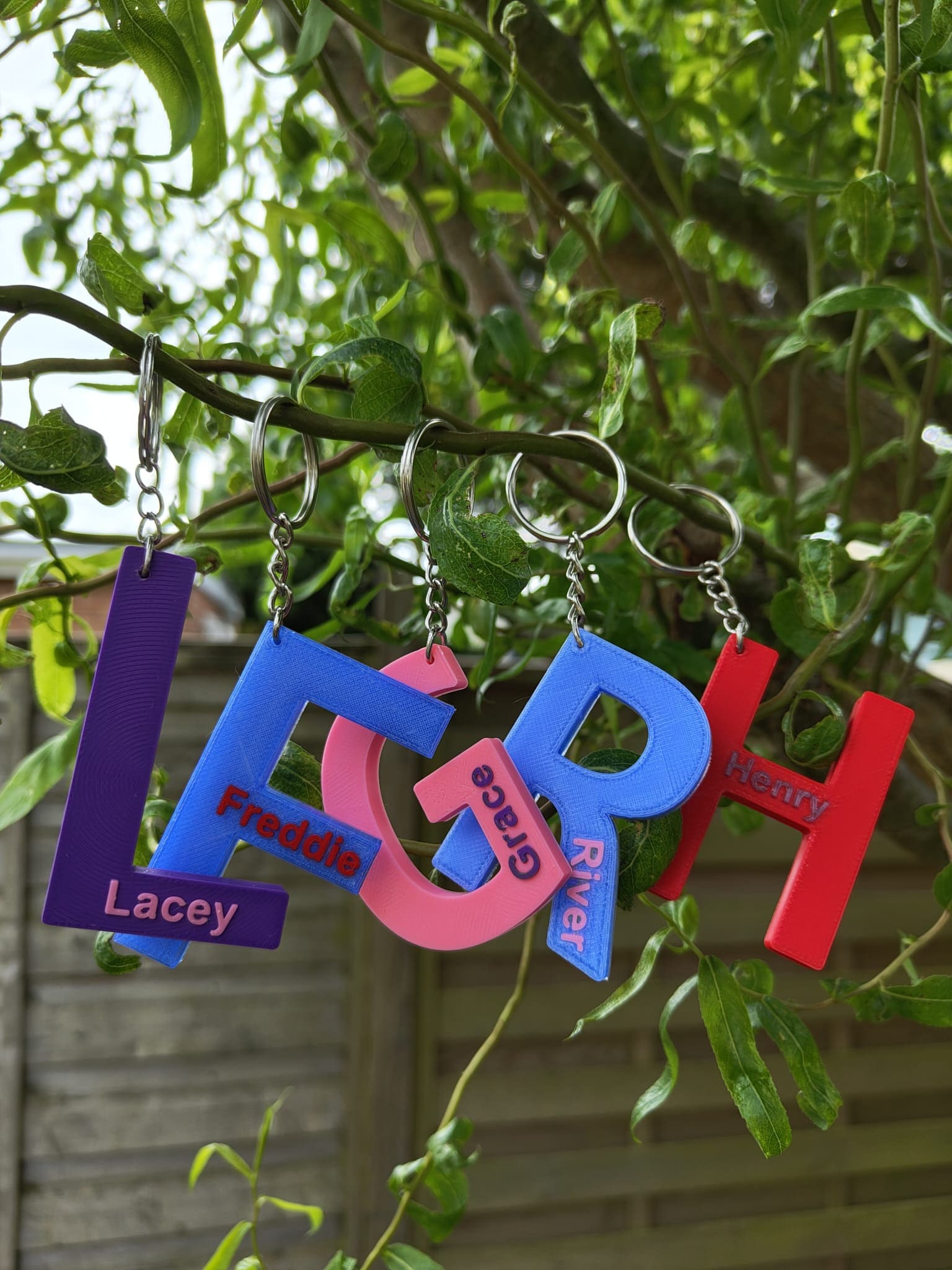 Personalized 3D Printed Name Keyring