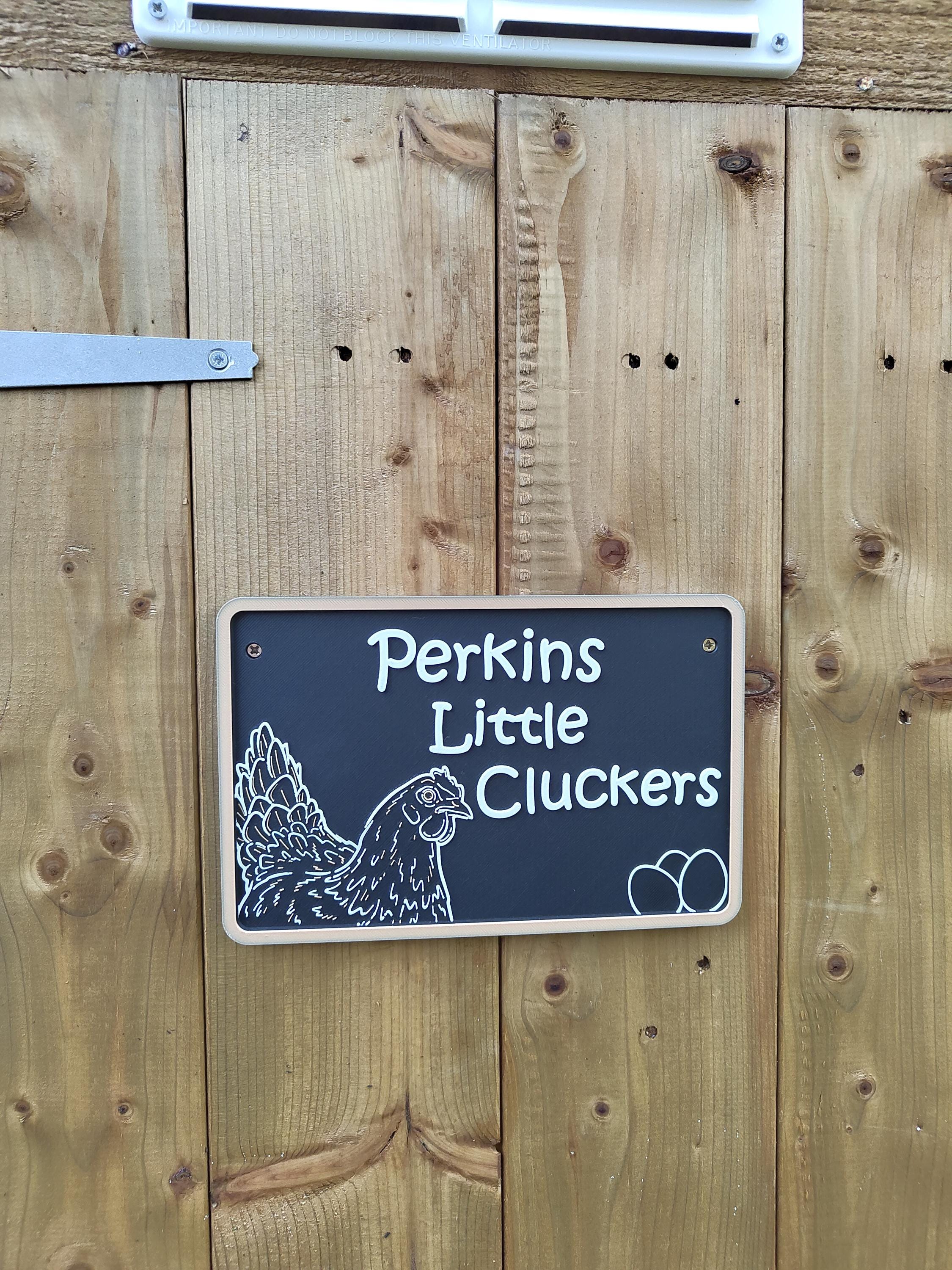 Personalised Chicken Coop Sign – Custom Nameplate for Your Flock